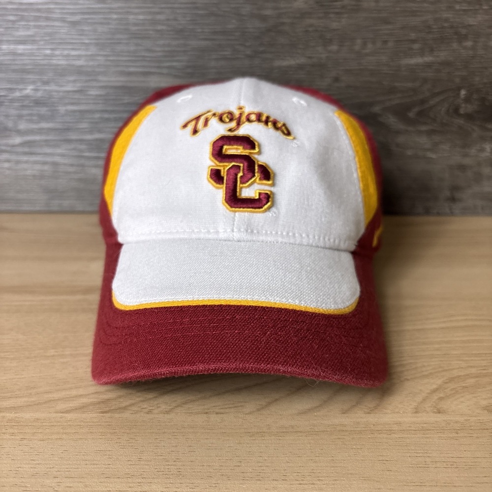 USC Trojans Hat Cap Fitted One Size NCAA Football White Red Nike Mens College
